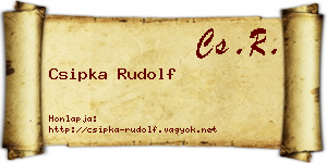 Csipka Rudolf névjegykártya