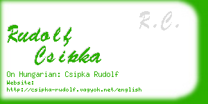 rudolf csipka business card